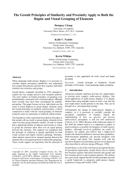 The Gestalt Principles of Similarity and Proximity Apply to Both the