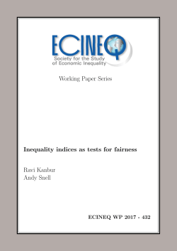 Inequality indices as tests for fairness
