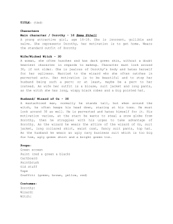 TITLE:​(tbd) Characters Main character / Dorothy - 16