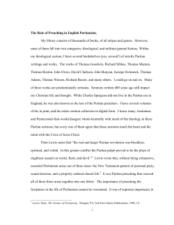 Puritan Preaching - Theology and Steak