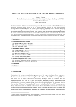 Friction on the Nanoscale and the Breakdown of Continuum