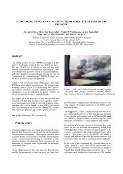 MONITORING OF VOLCANIC ACTIVITY FROM SATELLITE AS