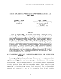 Design for Assembly Techniques in Reverse Engineering