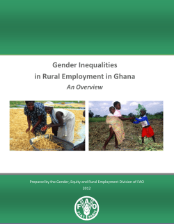 Gender inequalities in rural employment in Ghana: An overview.
