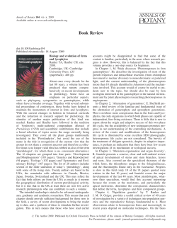 Book Review - Annals of Botany