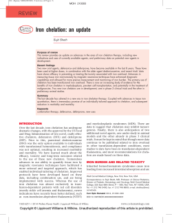 Iron chelation: an update