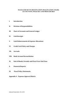 (MADI) ACCOUNTING POLICIES AND PROCEDURES I
