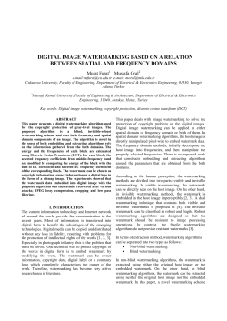 digital image watermarking based on a relation between