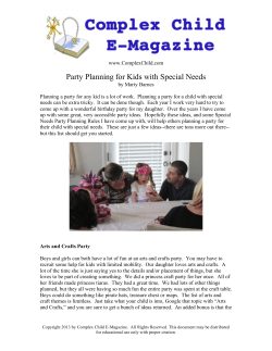 Party Planning for Kids with Special Needs