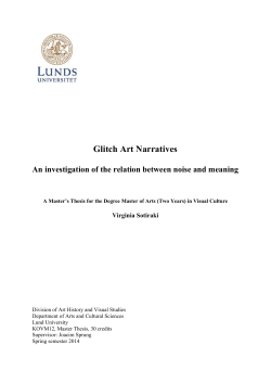 Glitch Art Narratives - Lund University Publications