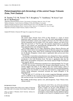 Palaeomagnetism and chronology of the central Taupo Volcanic