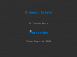 Cryogen Safety
