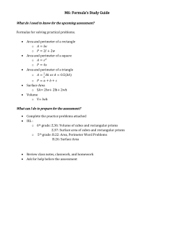 M6: Formula`s Study Guide