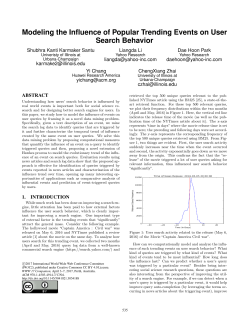 Modeling the Influence of Popular Trending Events on User Search
