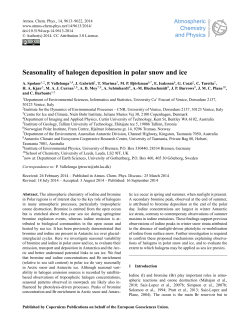 Seasonality of halogen deposition in polar snow and ice