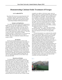 Demonstrating Calcium Oxide Treatment of Forages