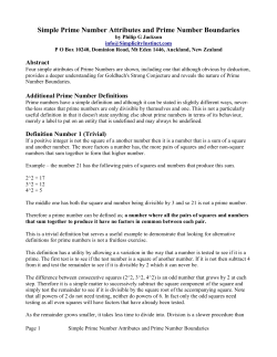 Simple Prime Number Attributes and Prime Number Boundaries