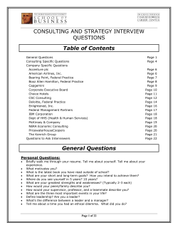 Consulting and Strategy Interview Questions