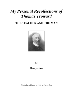 My Personal Recollections of Thomas Troward