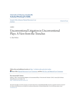 A View from the Trenches - ScholarWorks@UARK