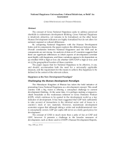 National Happiness: Universalism, Cultural Relativism, or Both? An