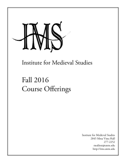 Fall 2016 Course Offerings