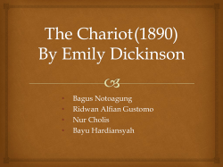 The Chariot (1890) By Emily Dickinson