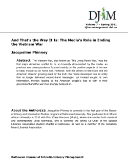 And That`s the Way It Is: The Media`s Role in Ending the Vietnam