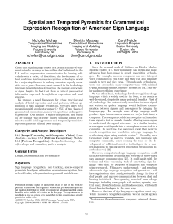 Spatial and temporal pyramids for grammatical