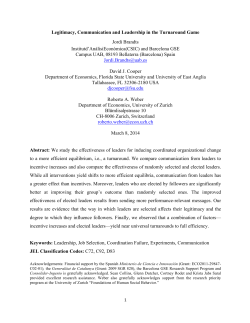 Legitimacy, Communication and Leadership in the Turnaround