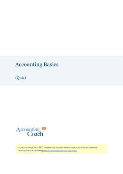 Accounting Basics