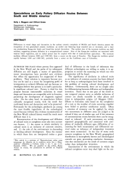 Speculations on Early Pottery Diffusion Routes Between South and