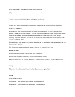 NFL FLAG FOOTBALL INTERNATIONAL COMPETITION RULES