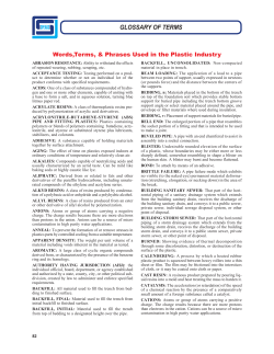 Glossary of Terms - Spears Manufacturing