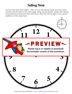 Cut-Out Clock with Minute Tabs