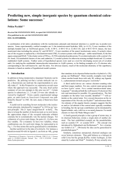 Predicting new, simple inorganic species by quantum chemical