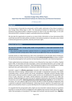 International Institute for Democracy and Electoral Assistance