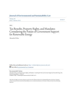 Tax Benefits, Property Rights, and Mandates: Considering the