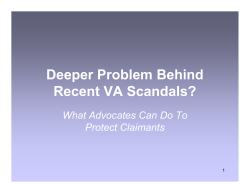 Deeper Problem Behind Recent VA Scandals?