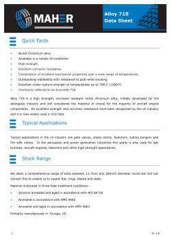 Alloy 718 Data Sheet