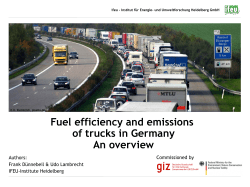 Fuel efficiency and emissions of trucks in Germany An overview