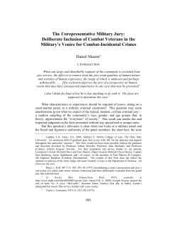 The Unrepresentative Military Jury