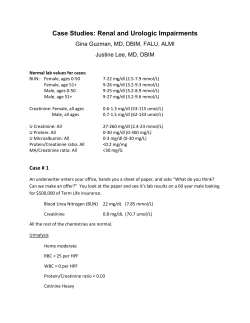 Case Studies: Renal and Urologic Impairments