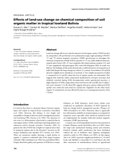 Effects of land-use change on chemical composition of soil organic