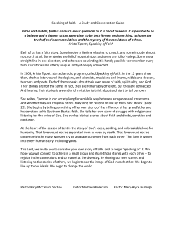 Speaking of Faith - Holy Spirit Lutheran Church