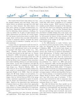 Formal Aspects of Non-Rigid-Shape-from-Motion - Purdue e-Pubs