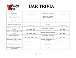 bar trivia - Puzzled Pint