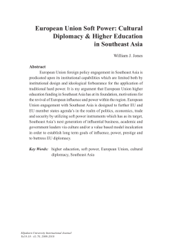 European Union Soft Power: Cultural Diplomacy