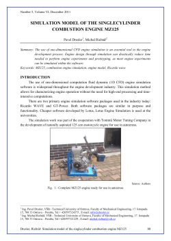 simulation model of the singlecylinder combustion engine mz125