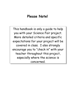 Getting Started With Your Science Fair